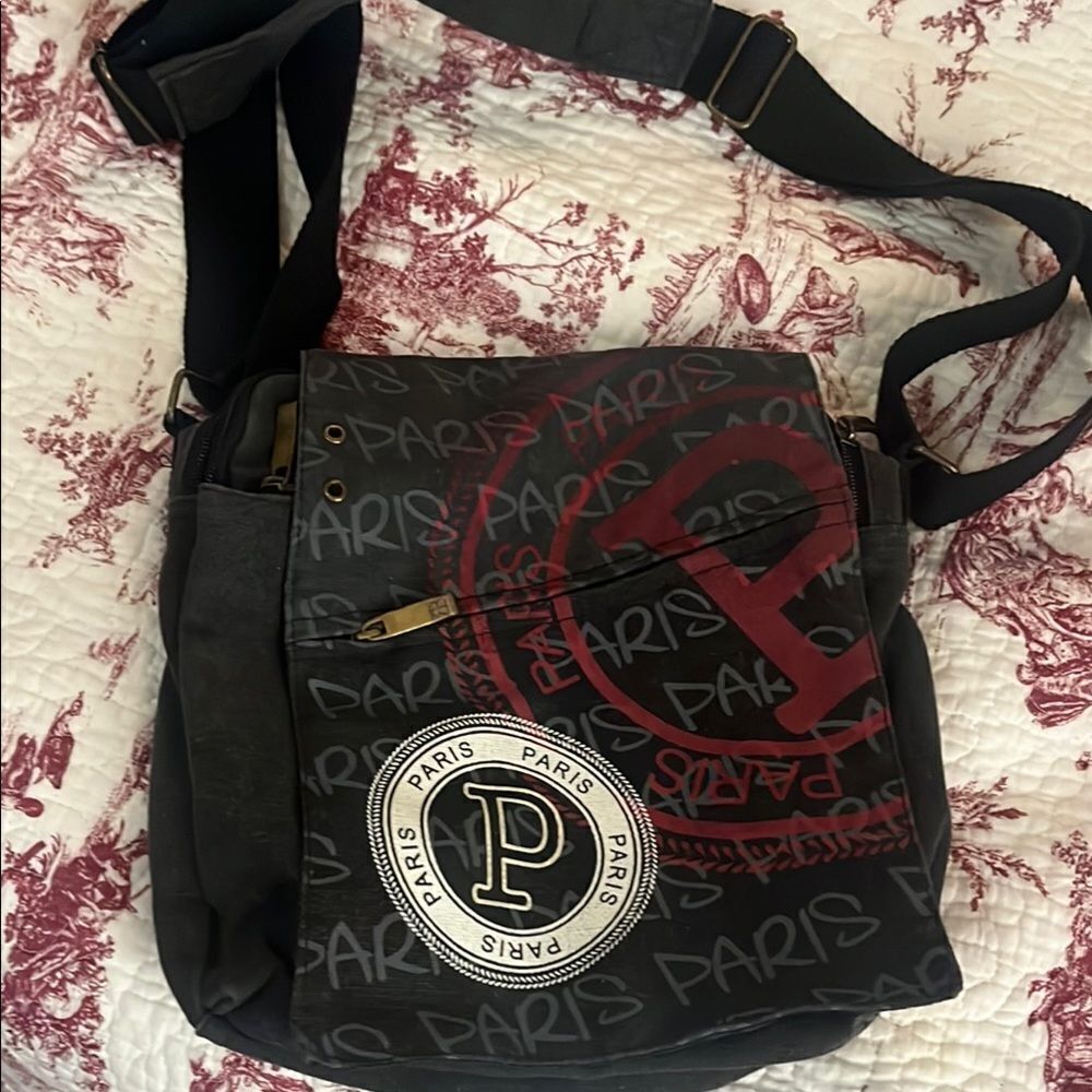 Paris Themed Black Robin Ruth bag